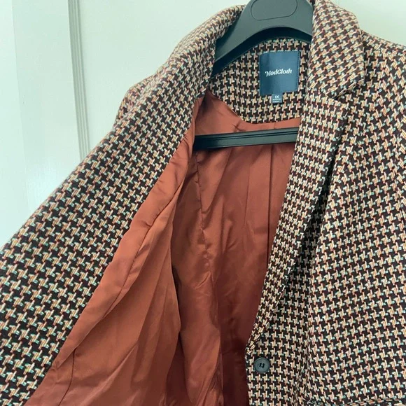 MODCLOTH Houndstooth Wool Jacket 1X - Picture 9 of 11